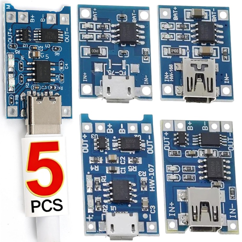 Tp4056 Module - 5V 3A 마이크로/타입-c/미니 18650 TP4056 리튬