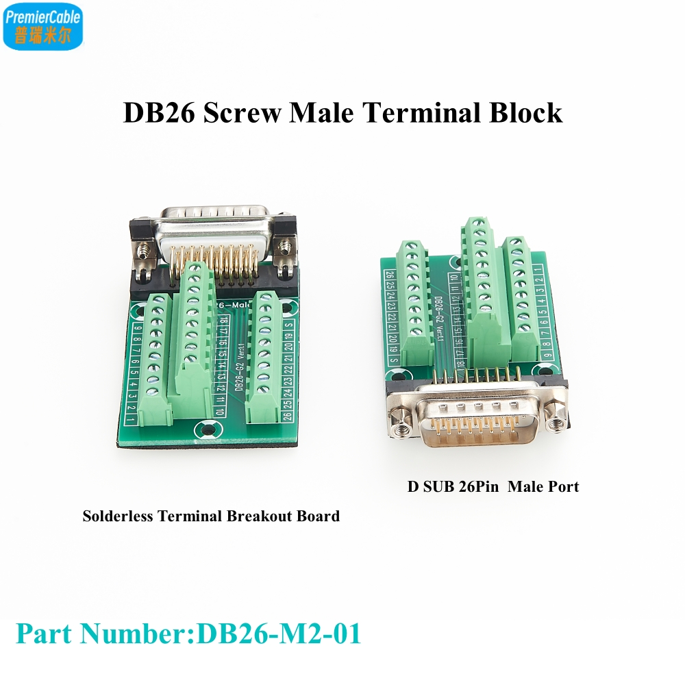 Screw Terminal Block - DB26 남성형 터미널 블록 머시닝 D-SUB