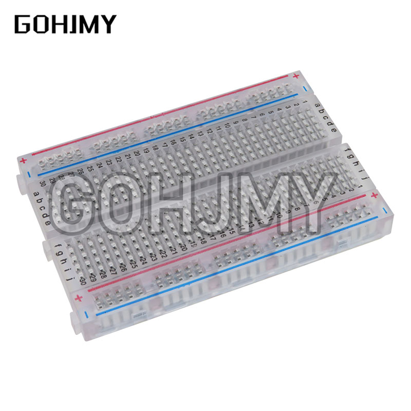 Breadboard 400 Point - 투명 미니 브레드 보드, 브레드 보드,
