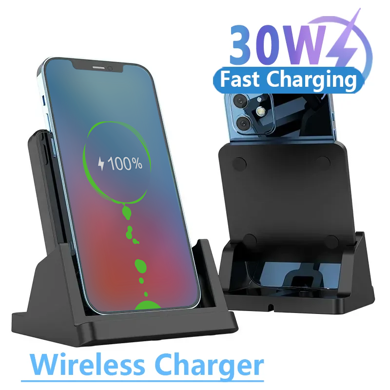 Micro Usb Cable - 30W 무선 ​​충전기 패드 스탠드 데스크탑