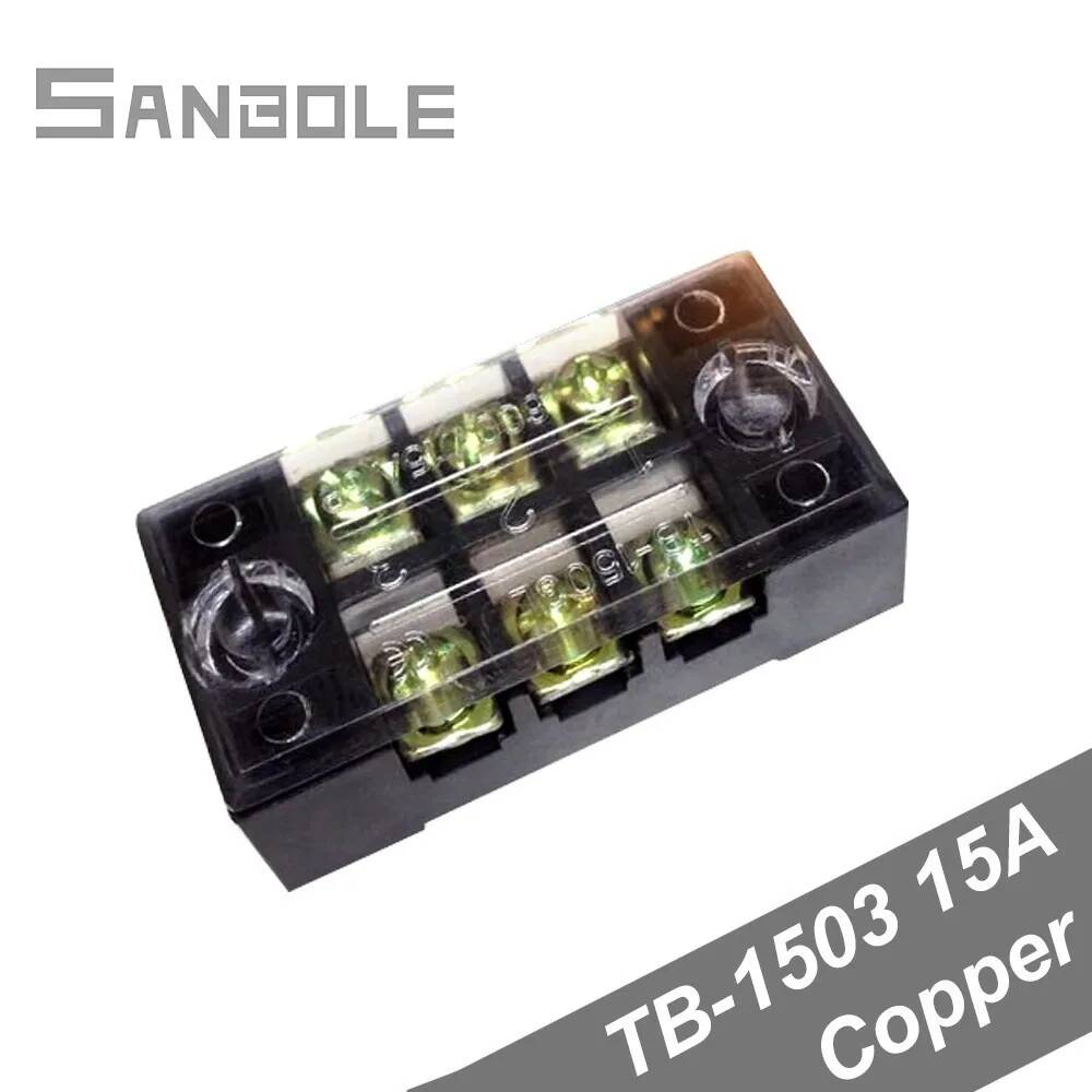 Screw Terminal Block - 10pcs 이중 행 구리 TB-1503 스트립