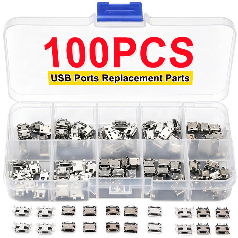 Micro Usb Cable - 100개/팩 10종 여성 5핀 DIP 타입
