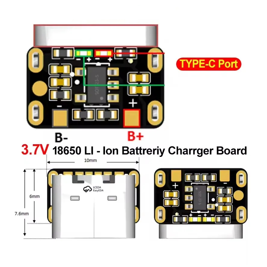 1-50PCS Type-C 18650 리튬 배터리 충전 - Li Ion Charger Module 리뷰 및 가격