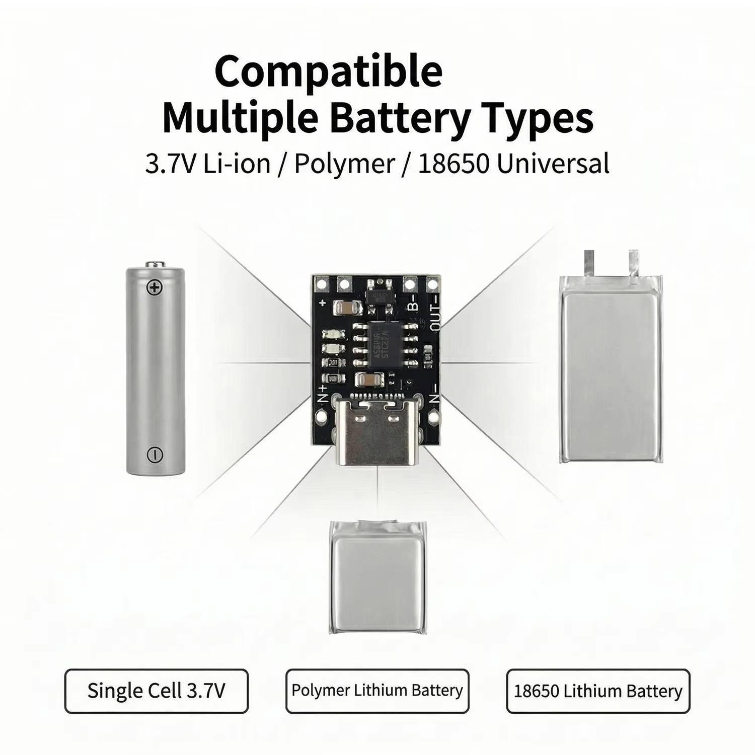 보호 회로가 있는 Type-C 충전 보드 USB C 인 - Li Ion Charger Module 리뷰 및 가격