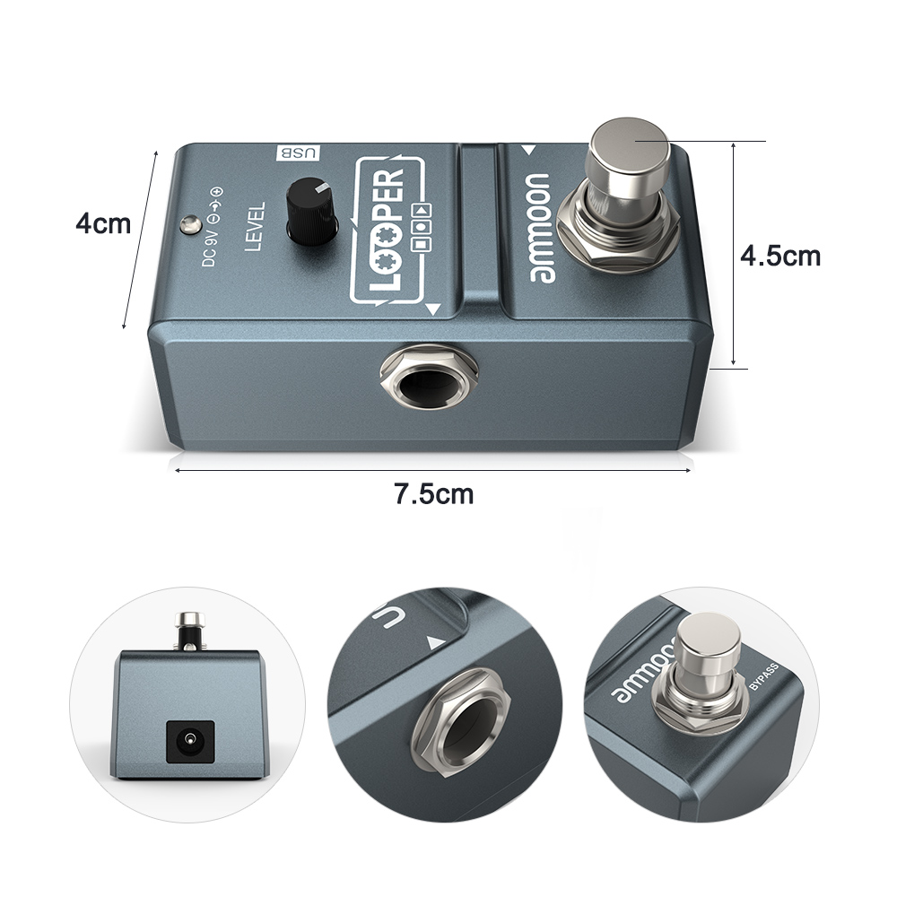Ammoon AP-09 나노 루프 일렉트릭 기타 이펙트 - Micro Usb Cable 리뷰 및 가격