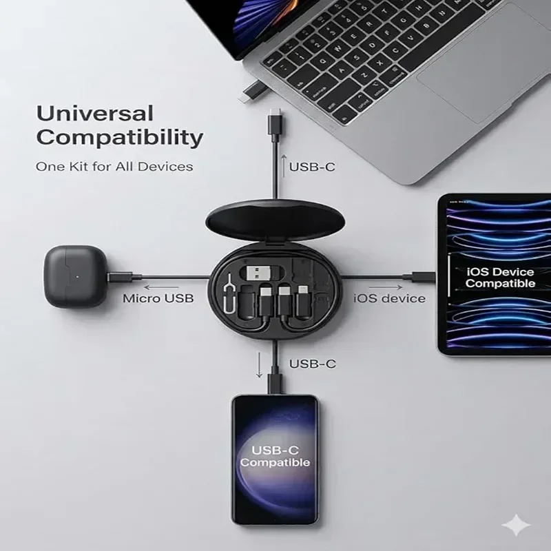 60W 고속 충전 케이블 세트, 내장형 휴대폰 거치대, - Usb C Cable 리뷰 및 가격