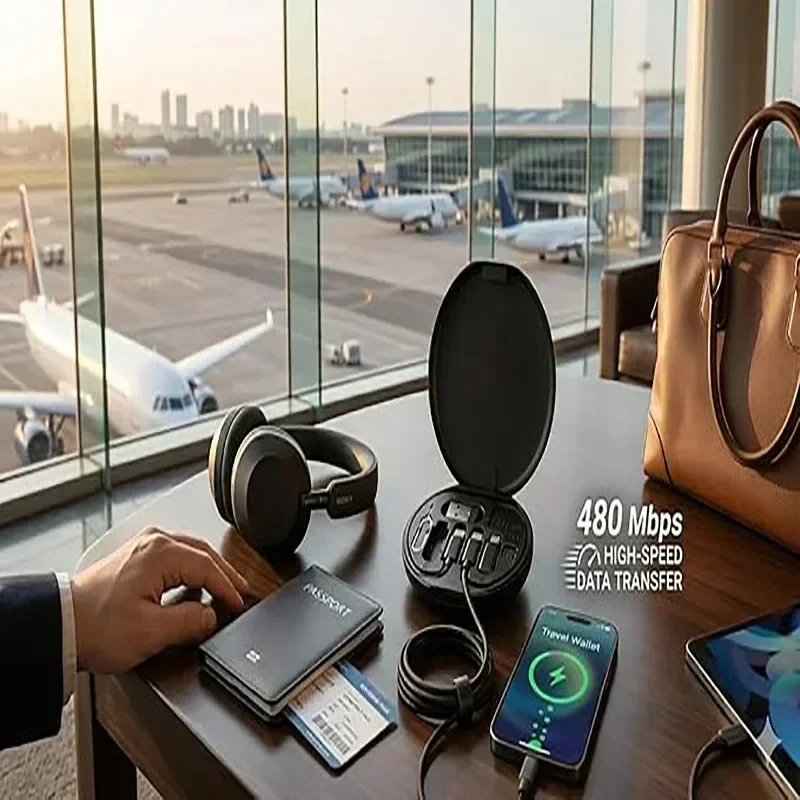 60W 고속 충전 케이블 세트, 내장형 휴대폰 거치대, - Usb C Cable 리뷰 및 가격