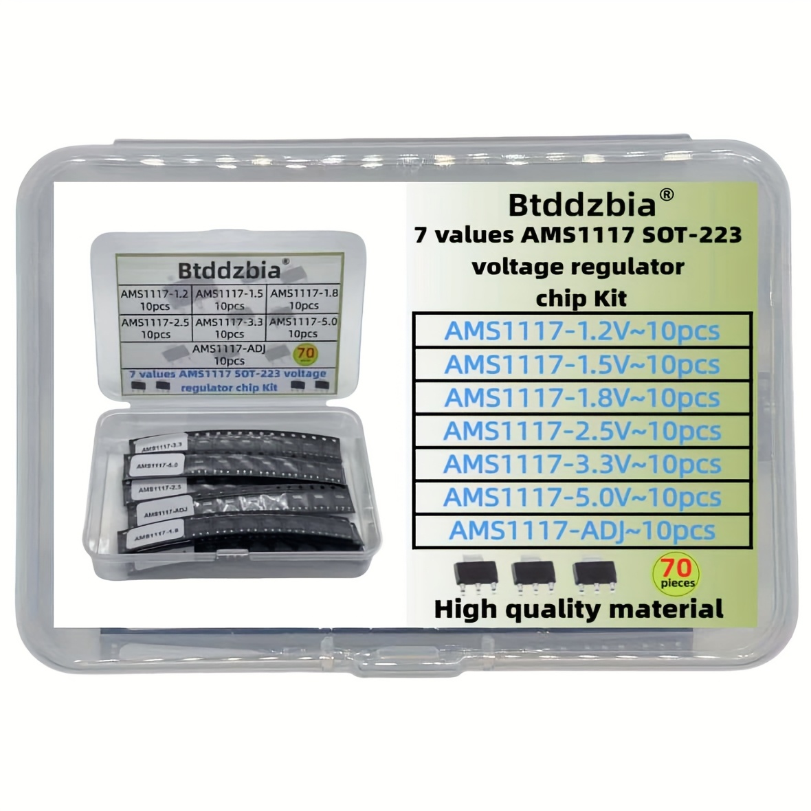 70pcs 키트 전압 조정기 키트 AMS1117 1.2 - Ams1117 Module 리뷰 및 가격