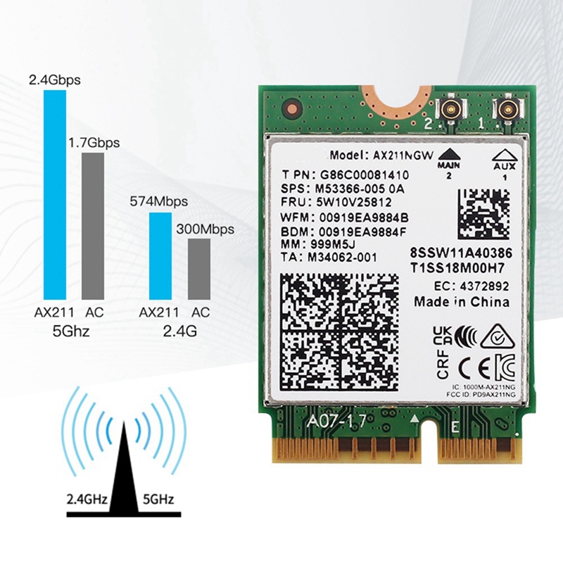 AX211NGW+듀얼 안테나 WiFi 6E M.2 키  - Antenna 2.4Ghz 리뷰 및 가격