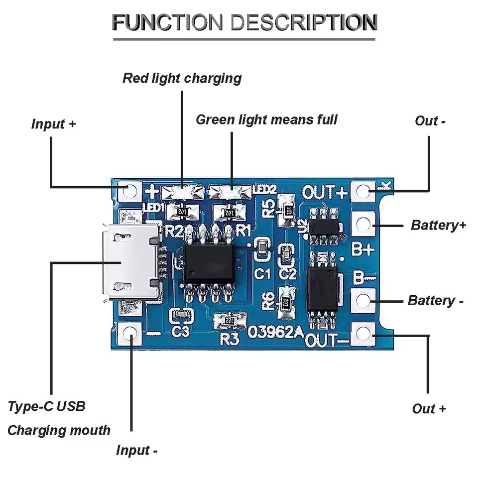 USB Type-C TP4056 충전 모듈, 5V 1A - Tp4056 Module 리뷰 및 가격